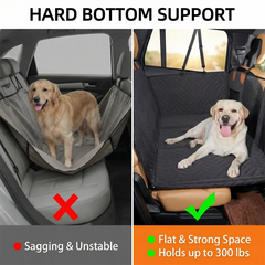 Convertible Car Bed for Dogs, Extended Waterproof Seat Cover with Anti-Slip Backing, Comfortable Pet Mat for SUV Truck Travel