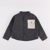 Striped Pocket Baby Long Shirt