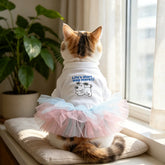 1pc Pet Dress Adorable Printed Design Pet Apparel Dog Cat Dress Fit for Bichon Teddy Puppy Kitten Daily Outing Dress