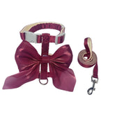Pet Accessories Adjustable Pet Harness Cute Bow Breathable Dog Chest Strap Escape-Proof Comfort Cat Leash for Dogs Puppy Rabbit