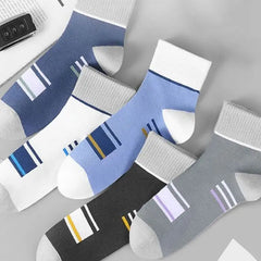 Men’s Breathable Cotton Crew Socks – 6-Pair Set