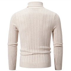 Slim Solid Turtleneck Pullover