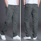 Relaxed Straight Casual Cotton Pants