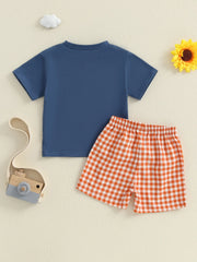 Dinosaur Tee Denim Shorts Set