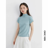 Slim Half High Neck Tee
