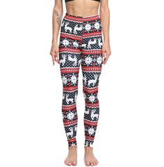 Christmas Leggings Fashion Milu Deer Printing Festival Ultra Soft Brushed Pants Ankle Length Black Deals