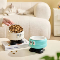 Cartoon Eye Elevated Steel Bowl