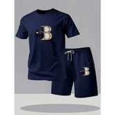 Men's Tracksuit Casual Quality 2026 Summer Daily Wear Single Piece Versatile sleeved T-shirt and Sports Short Outdoors Jogging