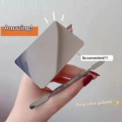 Makeup Palette For Foundation Application Lipstick Eye Shadow Mixer Palette Cosmetic Brushes With Spatula Beauty Tools Nail Art
