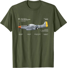 P51 Mustang Graphic Cotton Tee