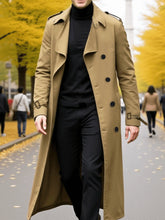RVHSWDS Double Breasted Long Trench Coat
