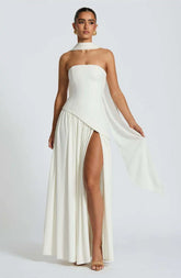 Backless High Split Summer Dress