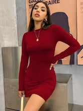 Slim Turtleneck Bodycon Mini Dress