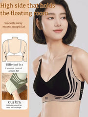 Women's Sports Bra AntiSagging Adjustable Small Breasts Love Heart Color Collision Seamless High Elasticity Lift Shapewear