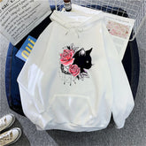 Korean Loose Printed Hooded Hoodie