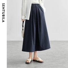 Office Essential A-Line Midi Skirt