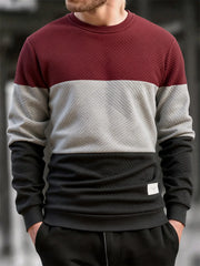 Thick Patchwork Knit Pullover