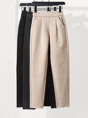 High Waist Woolen Harem Pants