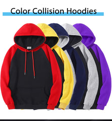 Color-Block Oversized Fleece Hoodie