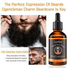 Men's beard care set, beard essence lotion, gently nourishes and strengthens the hair roots, promotes beard growth