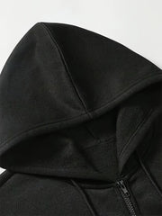 Men's Gothic Printed Zipper Hoodie Street Hoodie