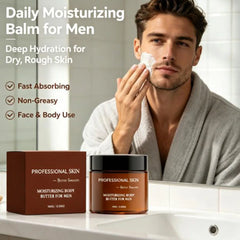 Men Hydrating Skin Balm, Restore Soft Skin Texture, Daily Facial & Body Moisturizing Care for Men