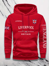 Britain Print Casual Pullover Hoodie