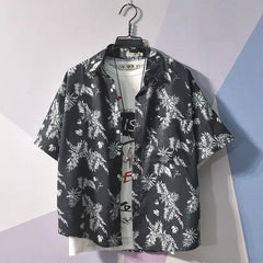 Printed Shirts and Blouses for Men Colourful Hip Hop Clothing Geometric Funny Man Tops Hawaiian Graphic with Pocket Floral Xxl S