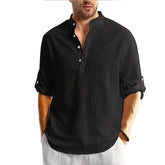 Lightweight Henley Casual Shirt Men