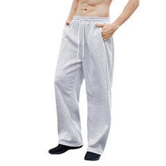 2026 New Straight Spring Autumn Joggers Men Jogging Sweatpants Sportswear Knit Tracksuit Sports Pants Trousers Wide Leg Clothing