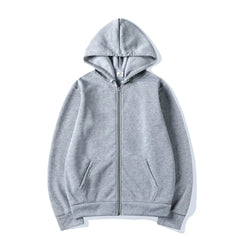 Men’s High Street Solid Zip-Up Hoodie