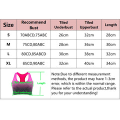 Sports Bra High Stretch Breathable Tops Fitness Women Padded for Running Yoga Gym Crop Bra Gradient Sports Bra for Workout Tops