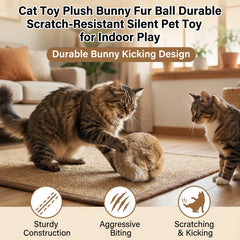 1/2/3/6pcs Rabbit Fur Ball Interactive Cat Toy Pet Product Containing Catnip Toy Ball Chasing Plush Toy Ball Cat Accessories 8cm