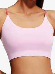 Women's Sporty Backless Sports Bra with Fixed Padding, Slim-Fit Design for All Seasons, Perfect for Fitness & Training