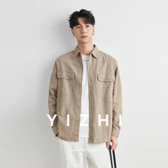 Vintage Cotton Workwear Shirt Men