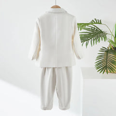 White Formal Boys Blazer Set