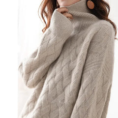 Oversized Turtleneck Winter Knit Sweater