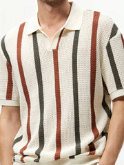 Striped Knit Polo