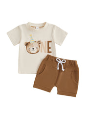 Toddler Cartoon Summer Outfit Set