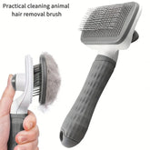 Self-Cleaning One-Click Grooming Brush