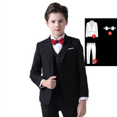 Formal Kids Plaid Tuxedo Suit