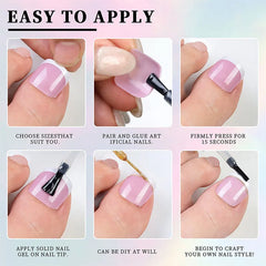 New 120Pes False Nails on Legs French Short Sguare Press on Toe Nails Foot False Nails Feet for Women JZJCDJ01