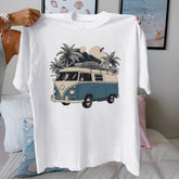 Vintage Camper Van Graphic Cotton T-Shirt