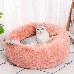 Round Nest Striped Plush Bed