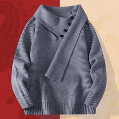 Fashion Men's Solid Color Sweaters Autumn Winter Casual Knitted Pullovers Youth High Streetwear Classic Top Sweatshirts Clothing