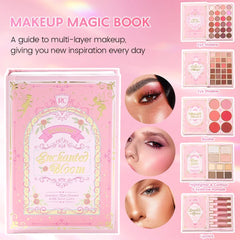 5 Layers All In One Makeup Book Palette,48 Eyeshadow+6 Blush+Contour Highlight Brow Pomade+6 Lipstick Full Face Makeup Kit