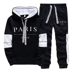 Men's Tracksuit 2 Pcs Sets Print Casual Hooded Sweatshirts Outdoors Sports Jogging Clothing Classic Fashion Single Hoodie Pants