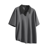 Oversized Contrast Summer Polo Shirt