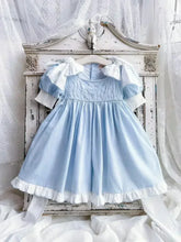 Embroidered Bow Princess Girls Dress