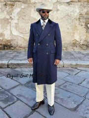 Double Breasted Peak Lapel Overcoat